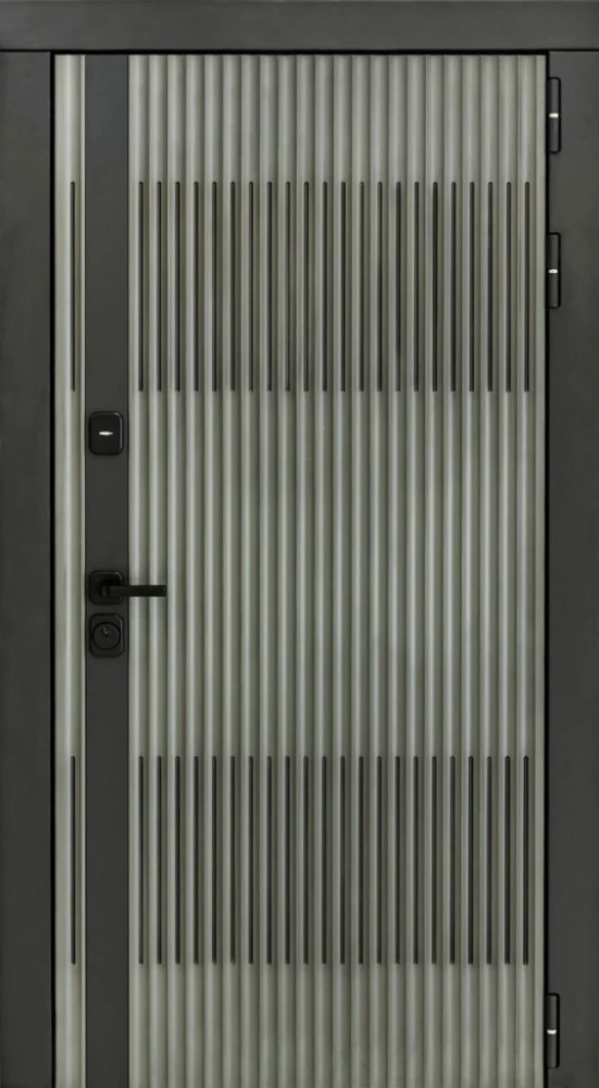 Входная дверь ДвериПРО Elfy ПВХ 10мм Астрод Velutto Grigio DPRO221189 внешняя сторона